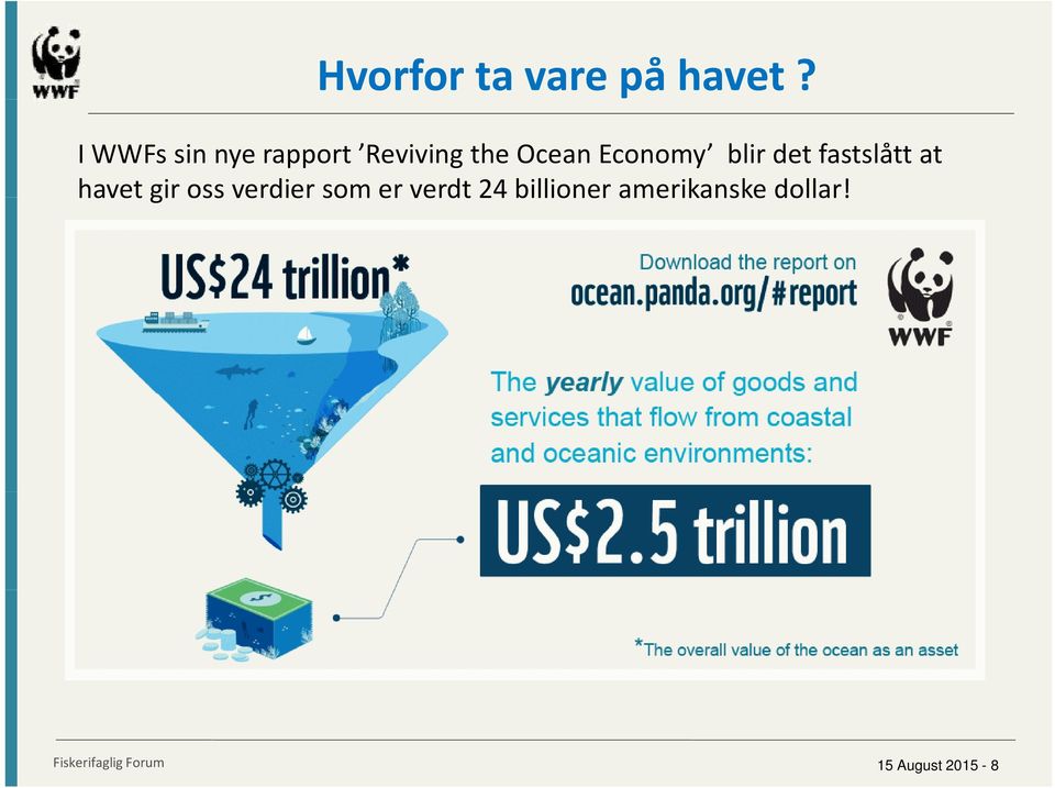 Economy blir det fastslått at havet gir oss