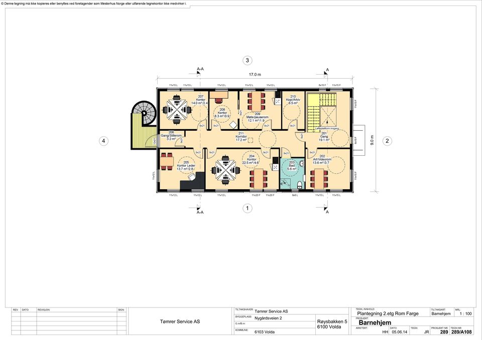 Leder 7 ² /8 Gang ² 6 ² rt/videoro 6 ² /7 L L - DTO: REVISJON: L REV: 6 L TILTKSHVER: SIGN: BYGGEPLSS: L L Nygårdsveien