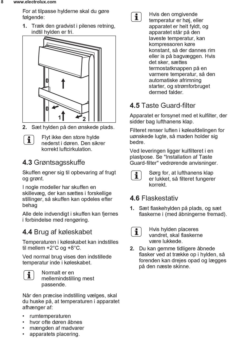 normal temperatur i køleskab