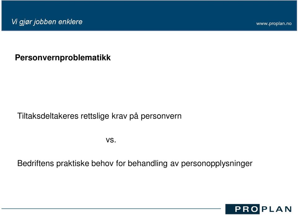 på personvern vs.