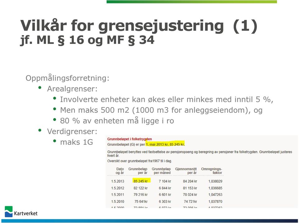 Involverte enheter kan økes eller minkes med inntil 5 %, Men