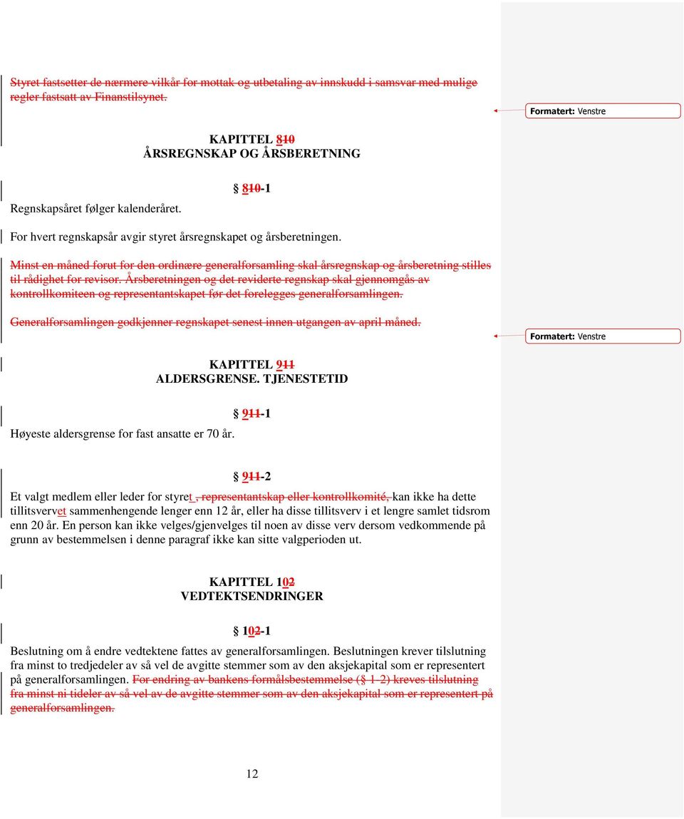 Minst en måned forut for den ordinære generalforsamling skal årsregnskap og årsberetning stilles til rådighet for revisor.