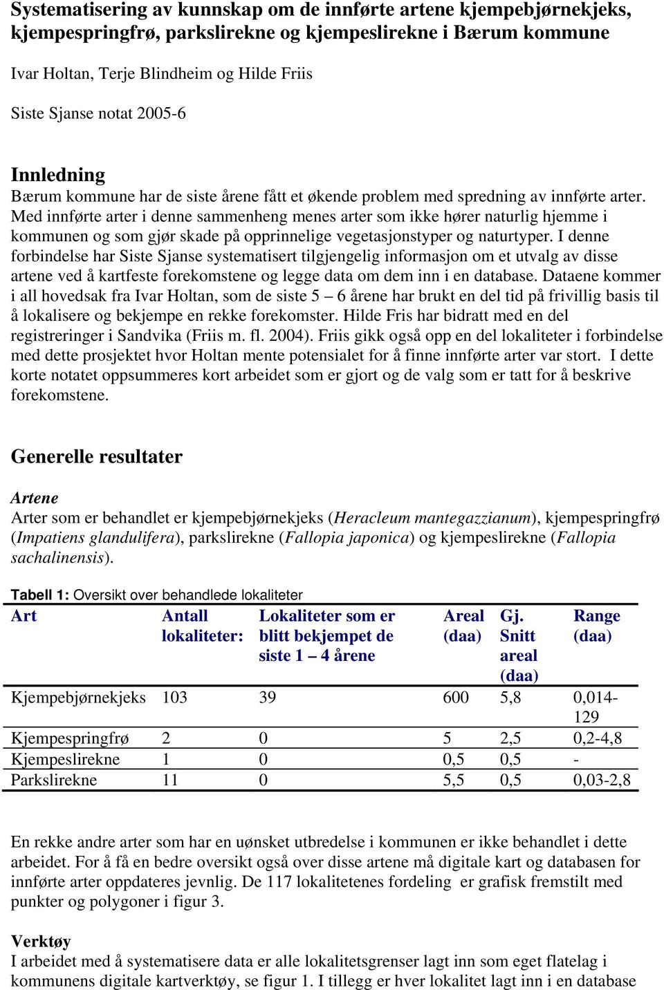 Med innførte arter i denne sammenheng menes arter som ikke hører naturlig hjemme i kommunen og som gjør skade på opprinnelige vegetasjonstyper og naturtyper.