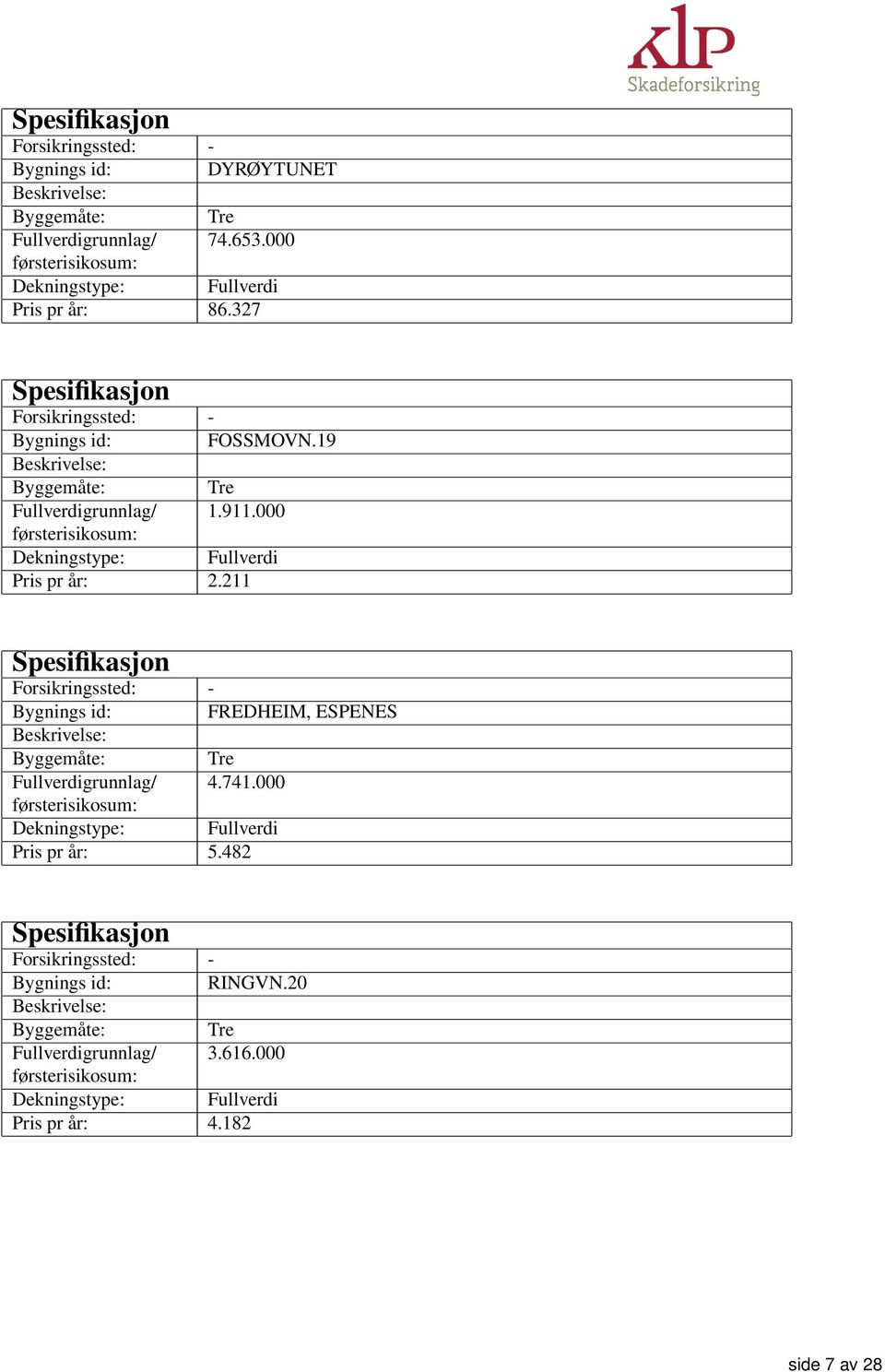 211 FREDHEIM, ESPENES Fullverdigrunnlag/ 4.741.