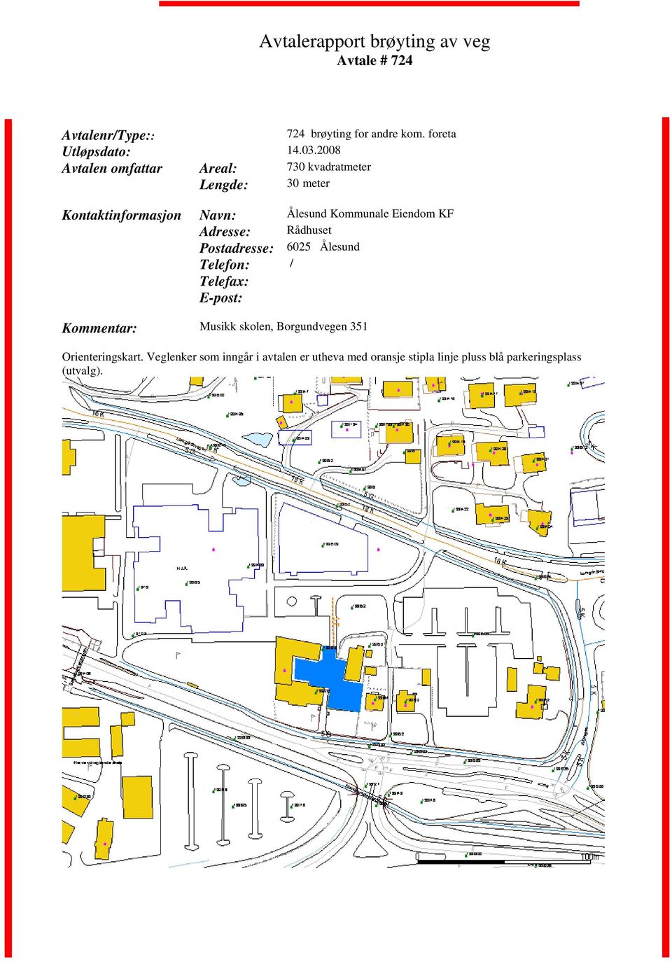 Kommentar: Musikk skolen, Borgundvegen 351 Orienteringskart.