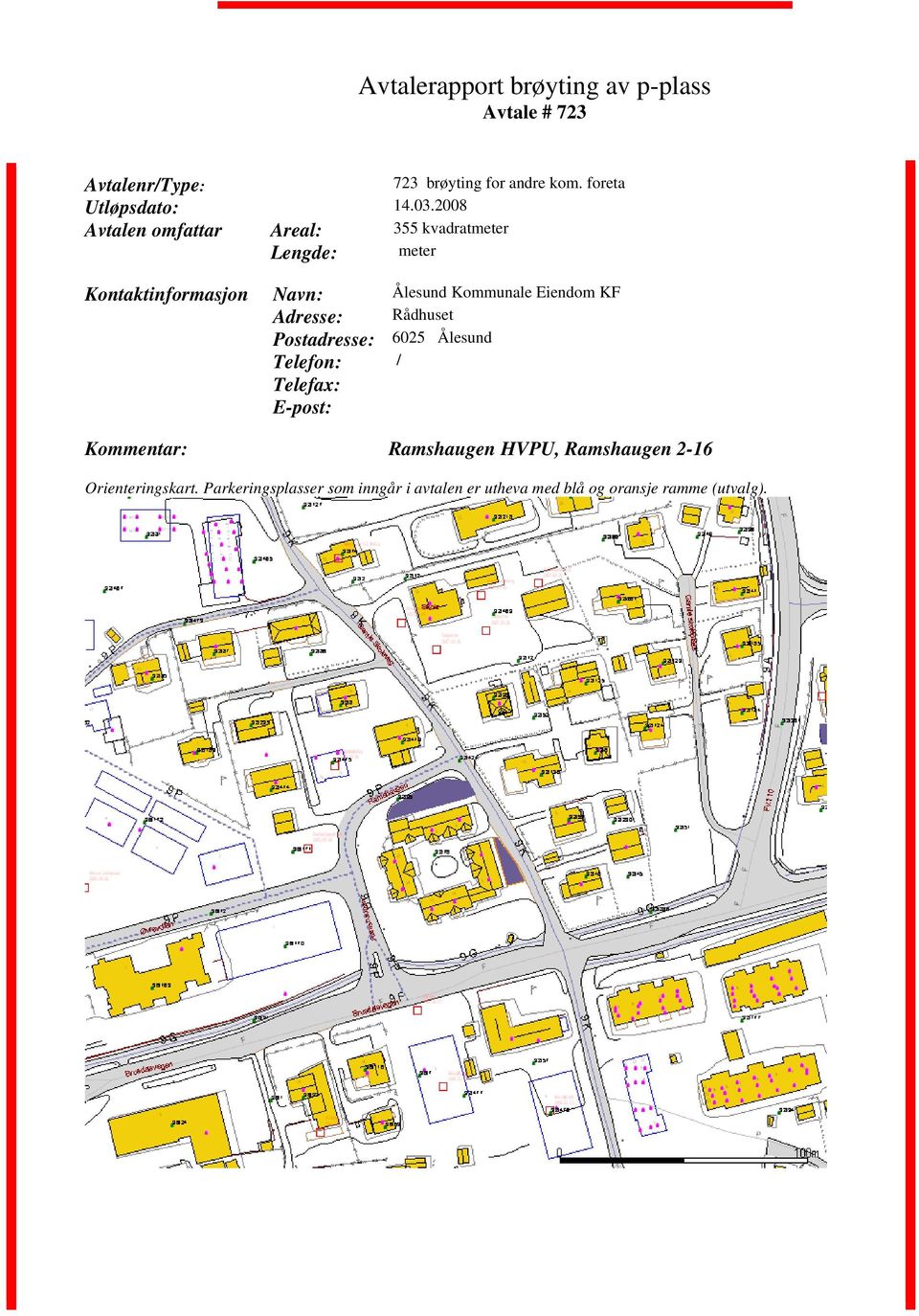 Kommentar: Ramshaugen HVPU, Ramshaugen 2-16 Orienteringskart.