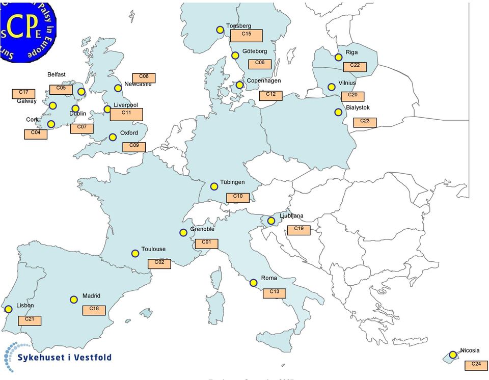 C12 Vilnius C20 Bialystok C23 C09 Tübingen C10 Ljubljana