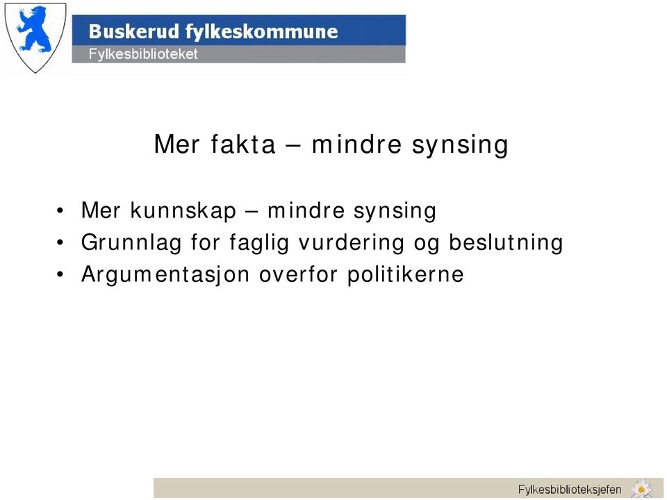 for faglig vurdering og