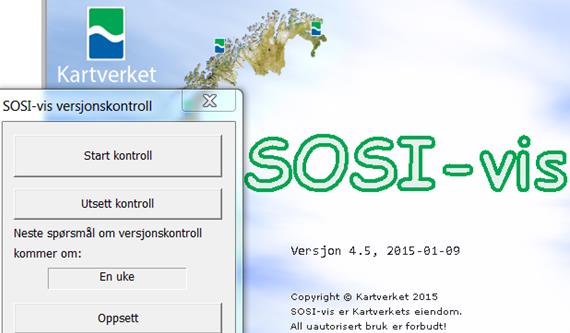 SOSI-kontroll kan kjøres som et uavhengig program, men det beste er å kjøre det via kartprogrammet SOSI-vis. SOSI-kontroll /SOSI-vis lastes ned gratis fra Kartverket.no. www.kartverket.