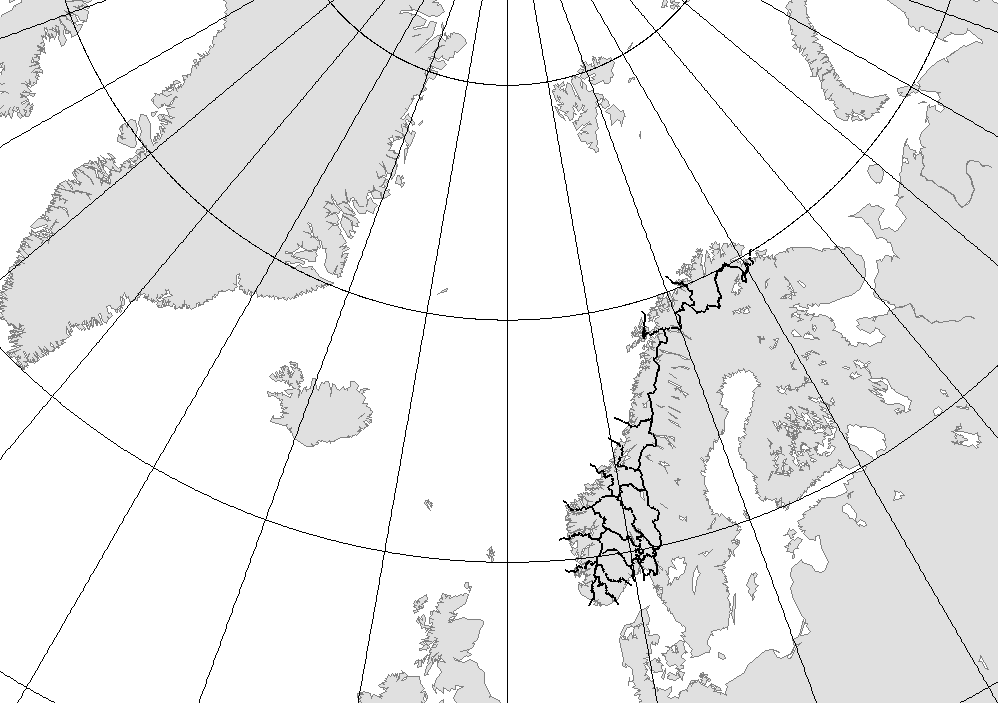 Nord-Norge vinter: Nordlig bane Pålandsvind (nordvest) Snøbyger; SHSN Sluddbyger; SHSNRA, SHRASN