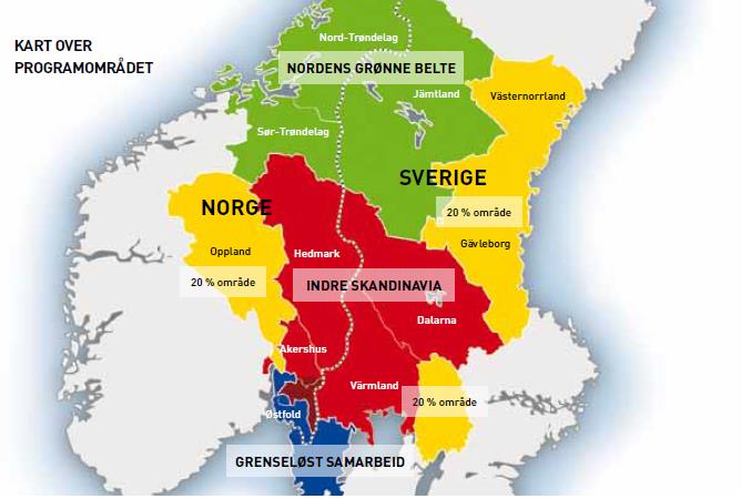 Interreg Norge-Sverige: Indre Skandinavia Indre Skandinavia 2007 2013 Formål Utnytte og forsterke