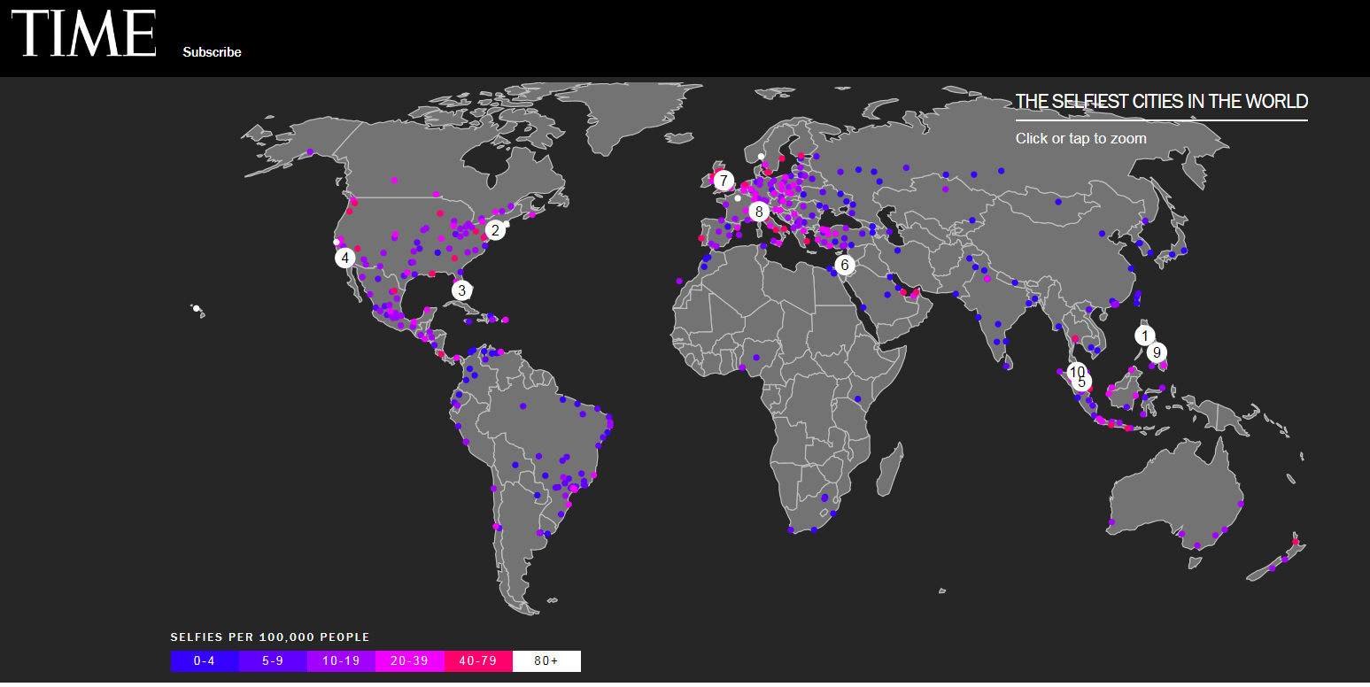 The Selfiest Cities in the