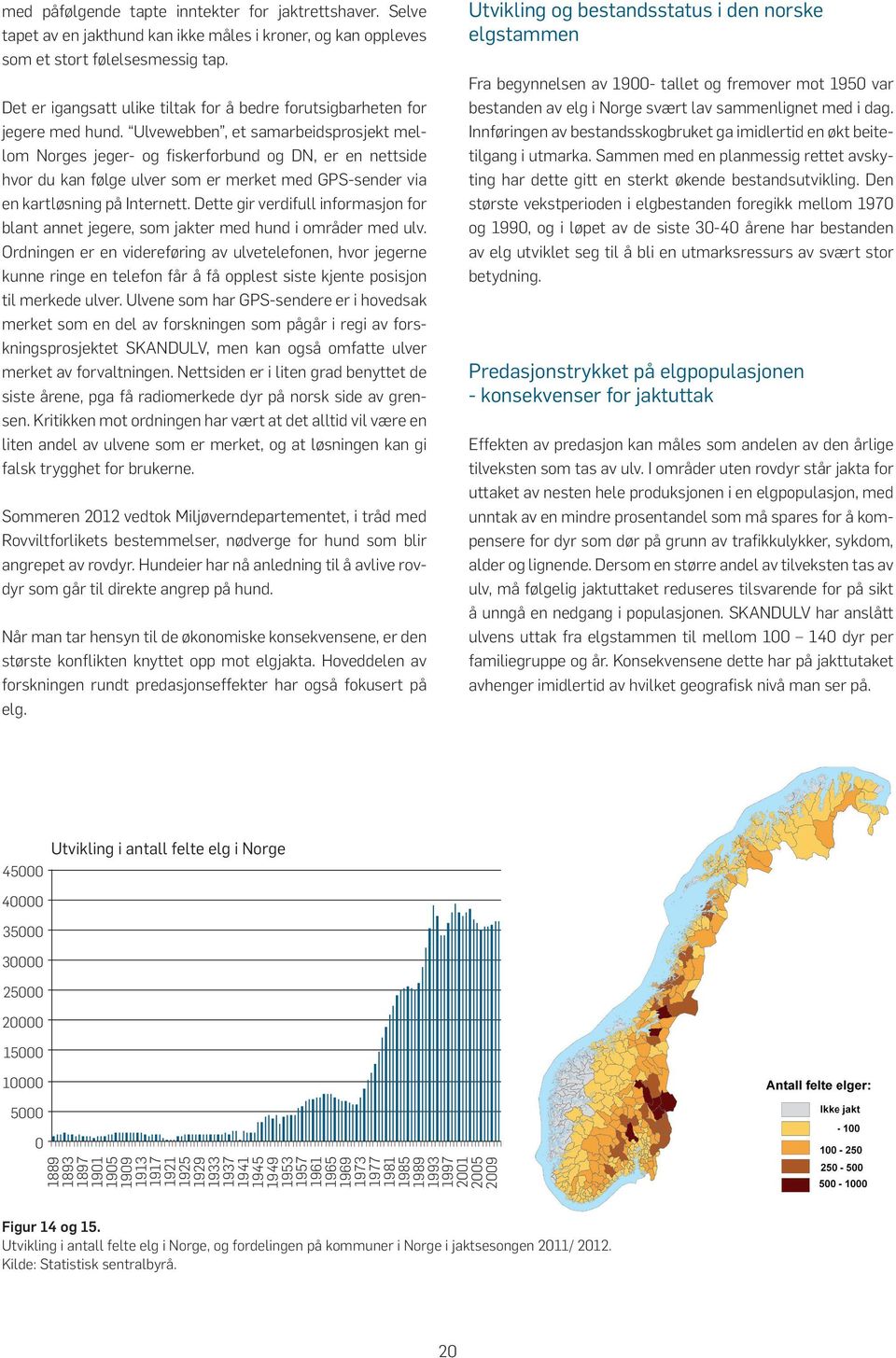 Ulvewebben, et samarbeidsprosjekt mellom Norges jeger- og fiskerforbund og DN, er en nettside hvor du kan følge ulver som er merket med GPS-sender via en kartløsning på Internett.