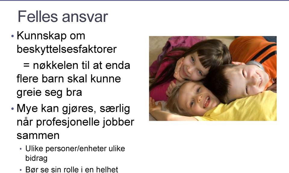 Mye kan gjøres, særlig når profesjonelle jobber sammen