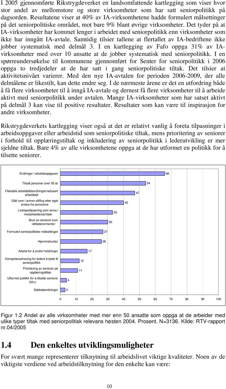 Det tyder på at IA-virksomheter har kommet lenger i arbeidet med seniorpolitikk enn virksomheter som ikke har inngått IA-avtale.