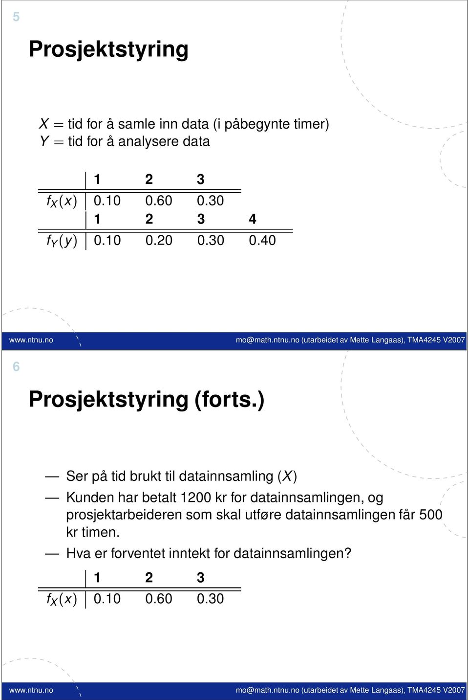 ) Ser på tid brukt til datainnsamling (X) Kunden har betalt 1200 kr for datainnsamlingen, og