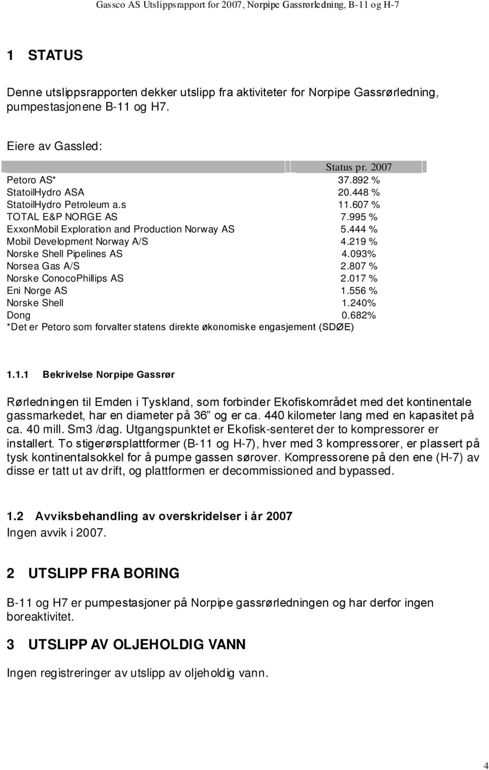 093% Norsea Gas A/S 2.807 % Norske ConocoPhillips AS 2.017