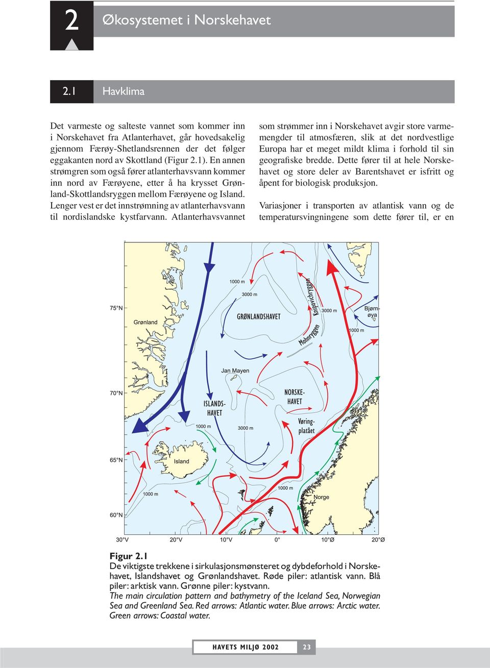 En annen strømgren som også fører atlanterhavsvann kommer inn nord av Færøyene, etter å ha krysset Grønland-Skottlandsryggen mellom Færøyene og Island.