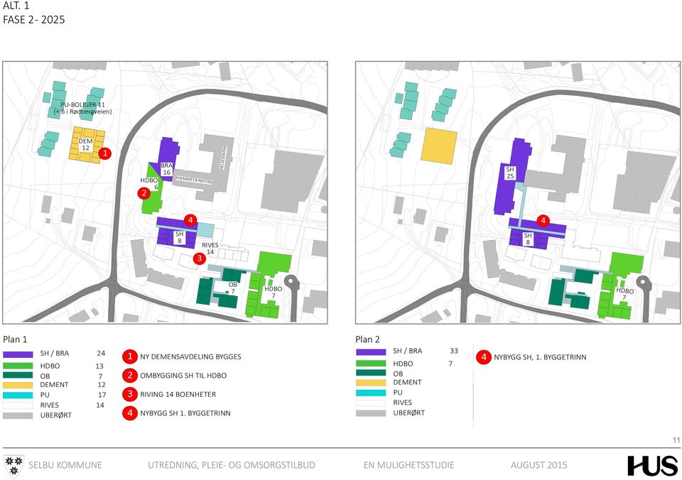 BYGGETRINN ENSAVDELING NY BYGGES OMBYGGING TIL RIVING BOENHE NYBYGG. BYGGETRINN plan / plan plan Plan METJENE STEN / / NYBYGG.