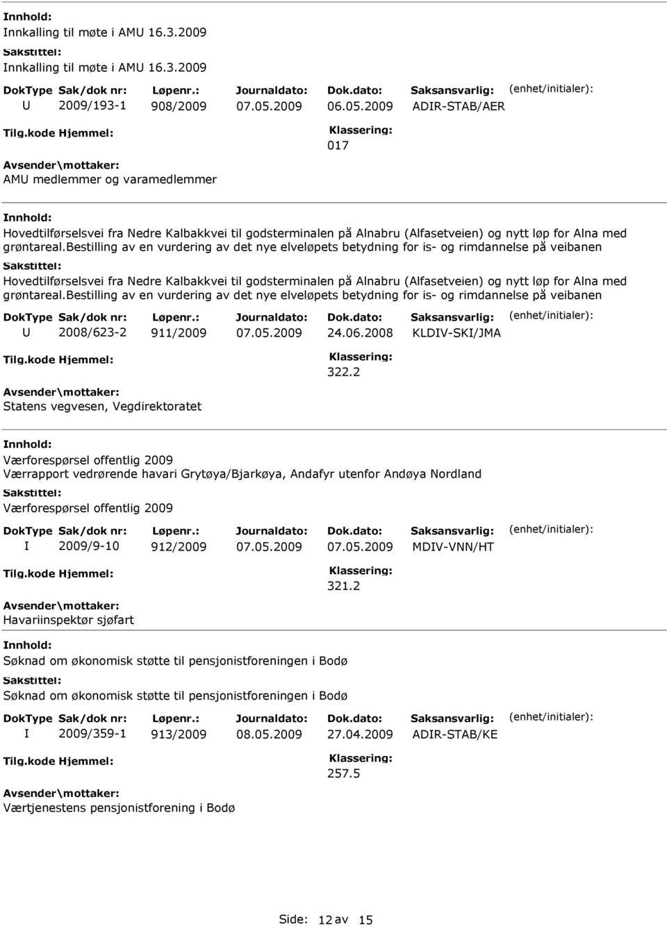 bestilling av en vurdering av det nye elveløpets betydning for is- og rimdannelse på veibanen Hovedtilførselsvei fra Nedre Kalbakkvei til godsterminalen på Alnabru (Alfasetveien) og nytt løp for Alna