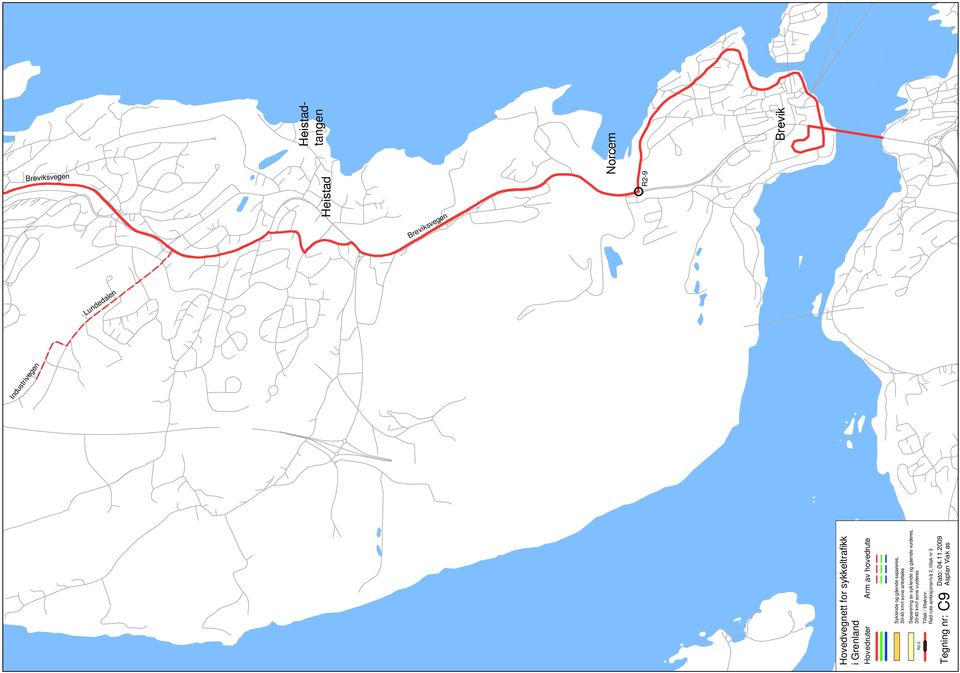 R2-9 Brevik 30/40 km/t sone anbefales Tiltak