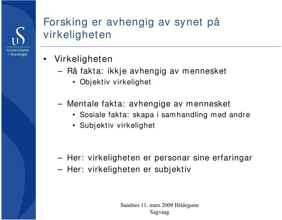 av mennesket Sosiale fakta: skapa i samhandling med andre Subjektiv