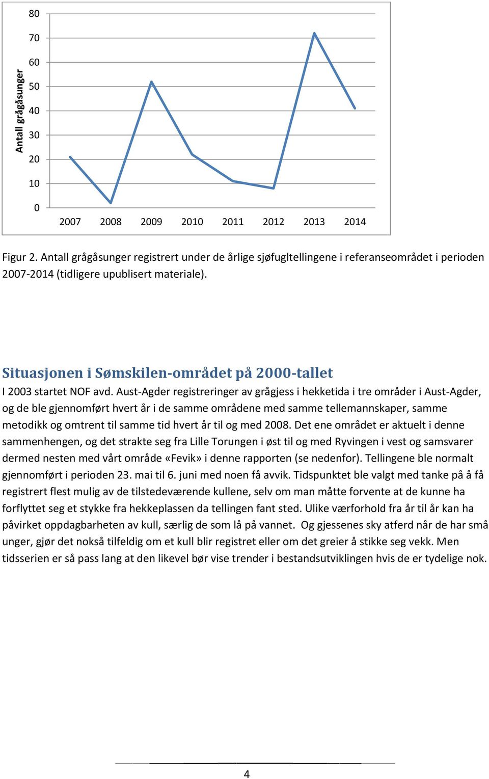 Situasjonen i Sømskilen-området på 2000-tallet I 2003 startet NOF avd.