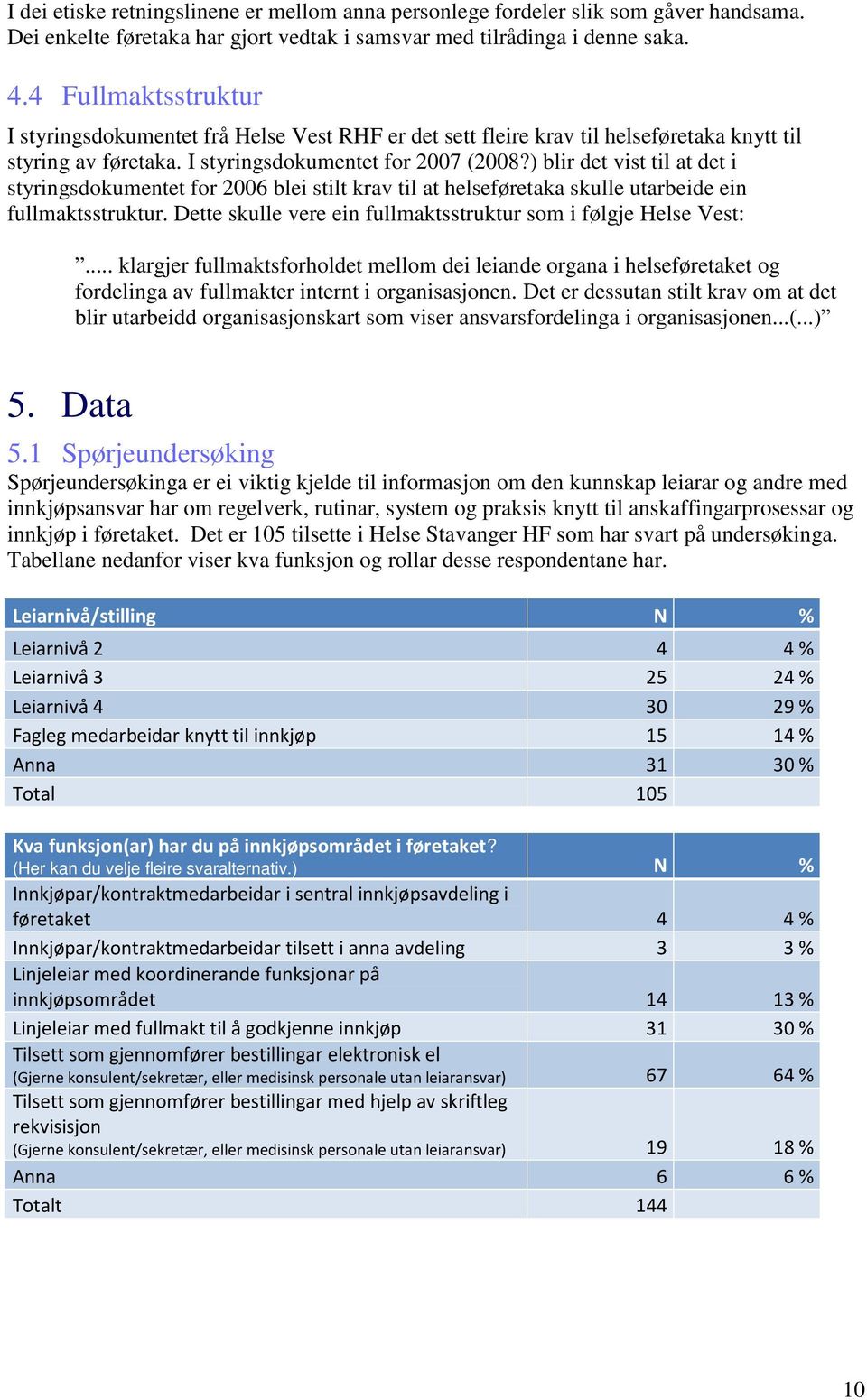 ) blir det vist til at det i styringsdokumentet for 2006 blei stilt krav til at helseføretaka skulle utarbeide ein fullmaktsstruktur. Dette skulle vere ein fullmaktsstruktur som i følgje Helse Vest:.