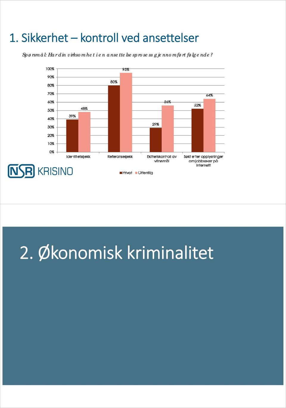 virksomhet i en ansettelsesprosess