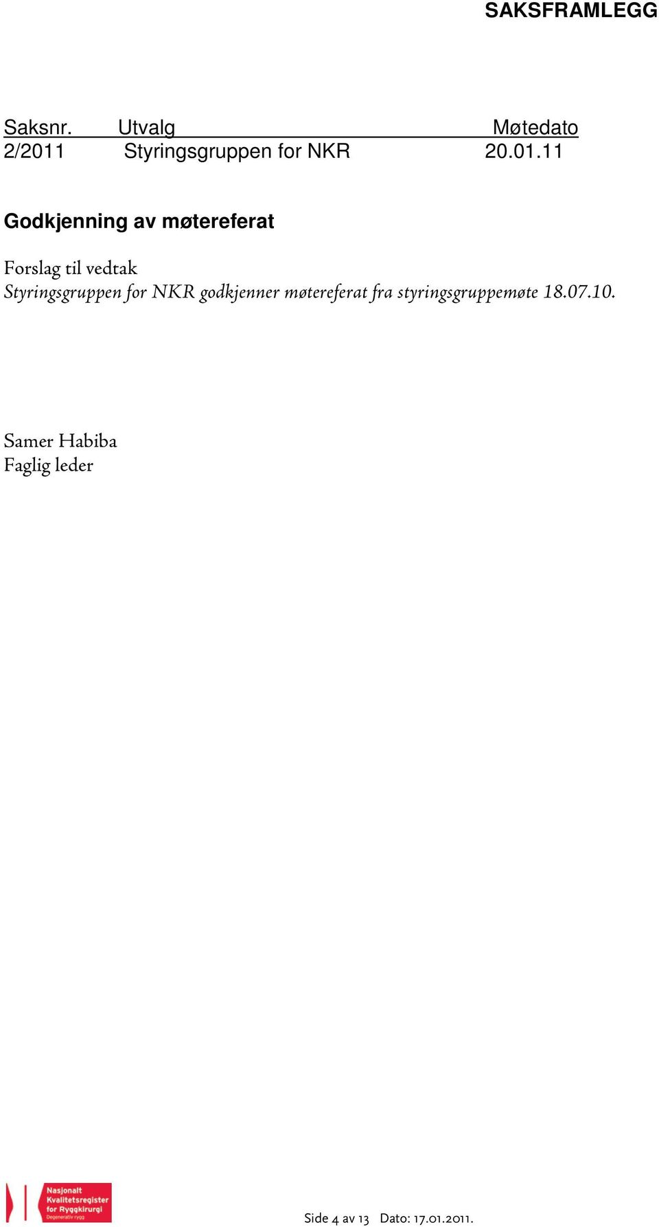 Styringsgruppen for NKR 20.01.