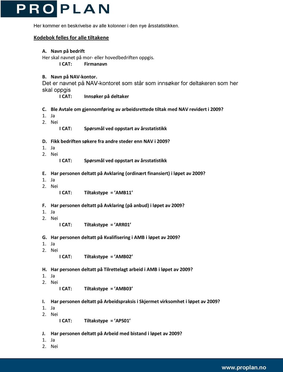 Ble Avtale om gjennomføring av arbeidsrettede tiltak med NAV revidert i 2009? I CAT: Spørsmål ved oppstart av årsstatistikk D. Fikk bedriften søkere fra andre steder enn NAV i 2009?