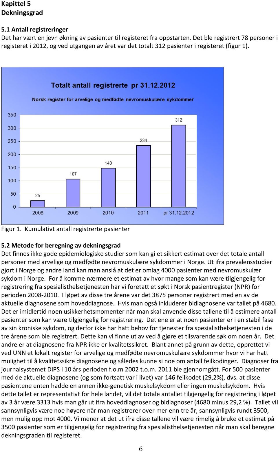 2 Metode for beregning av dekningsgrad Det finnes ikke gode epidemiologiske studier som kan gi et sikkert estimat over det totale antall personer med arvelige og medfødte nevromuskulære sykdommer i