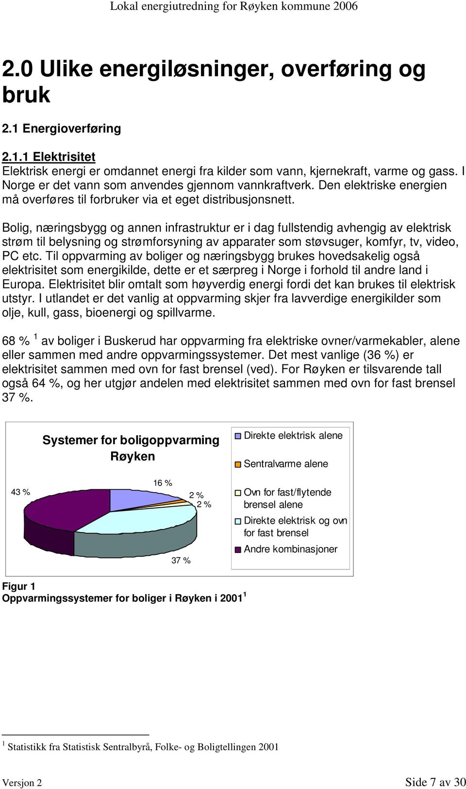 Bolig, næringsbygg og annen infrastruktur er i dag fullstendig avhengig av elektrisk strøm til belysning og strømforsyning av apparater som støvsuger, komfyr, tv, video, PC etc.