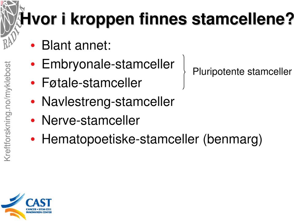 Føtale-stamceller Navlestreng-stamceller