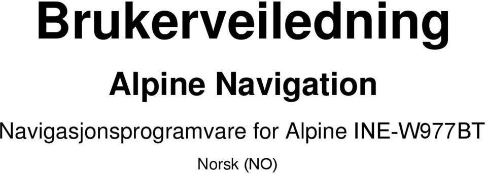 Navigasjonsprogramvare