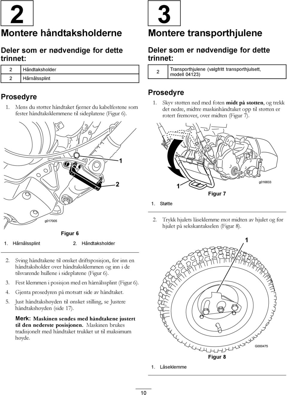 Mens du støtter håndtaket fjerner du kabelfestene som fester håndtaksklemmene til sideplatene (Figur 6). Prosedyre 1.