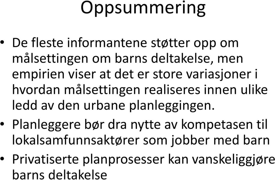 ledd av den urbane planleggingen.