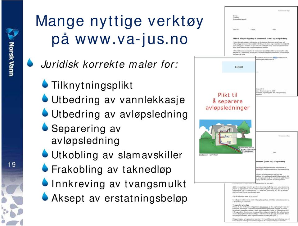 vannlekkasje Utbedring av avløpsledning Separering av avløpsledning