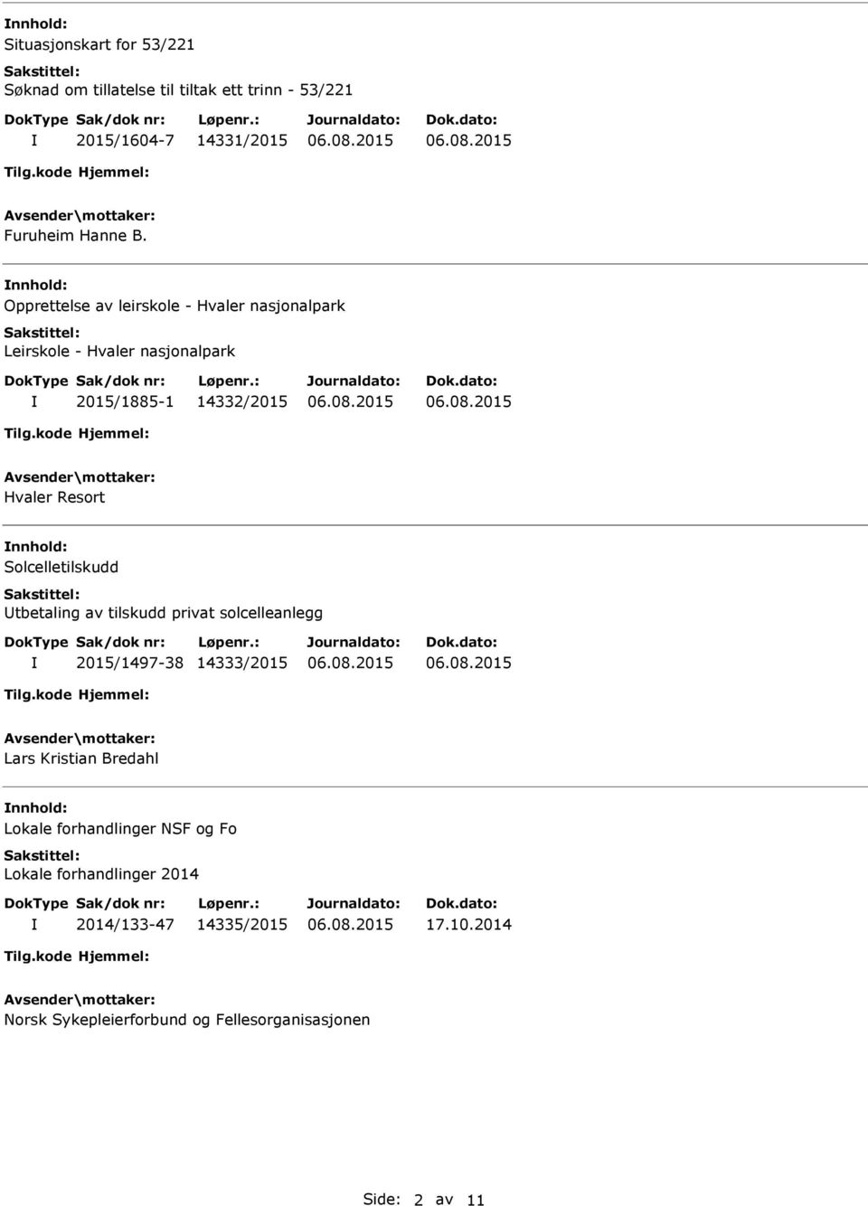 Solcelletilskudd tbetaling av tilskudd privat solcelleanlegg 2015/1497-38 14333/2015 Lars Kristian Bredahl nnhold: Lokale