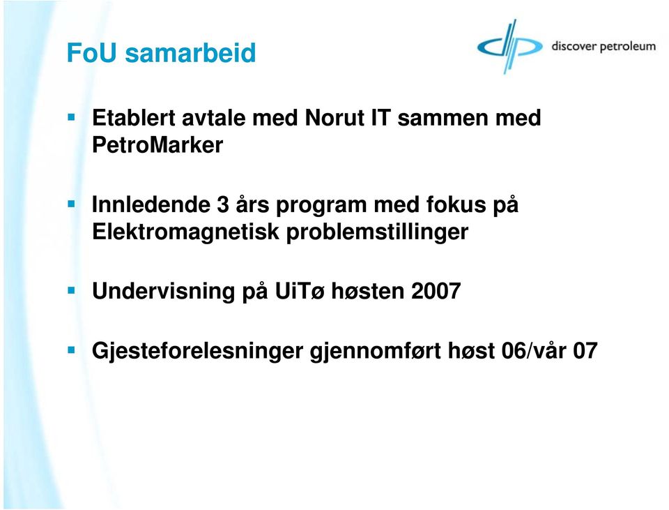 Elektromagnetisk problemstillinger Undervisning på