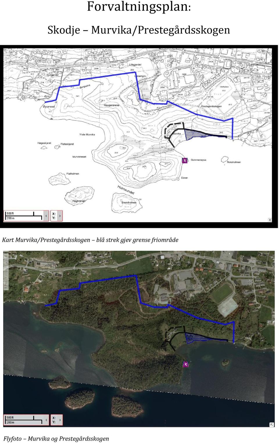 Murvika/Prestegårdsskogen blå strek