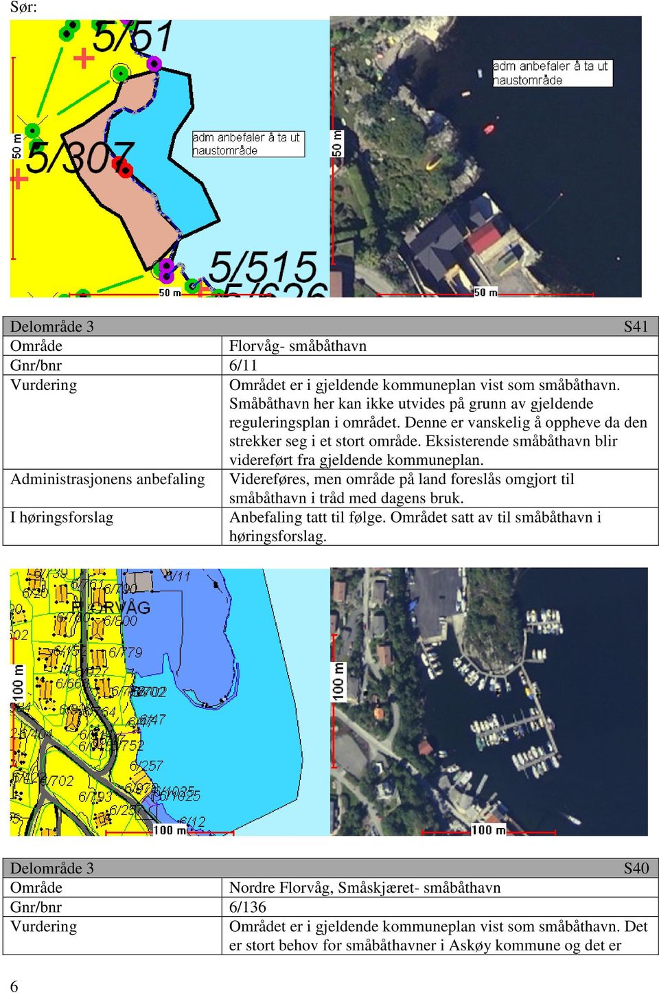 Eksisterende småbåthavn blir videreført fra gjeldende kommuneplan. Videreføres, men område på land foreslås omgjort til småbåthavn i tråd med dagens bruk.