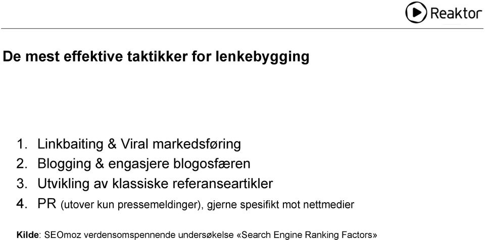 Utvikling av klassiske referanseartikler 4.