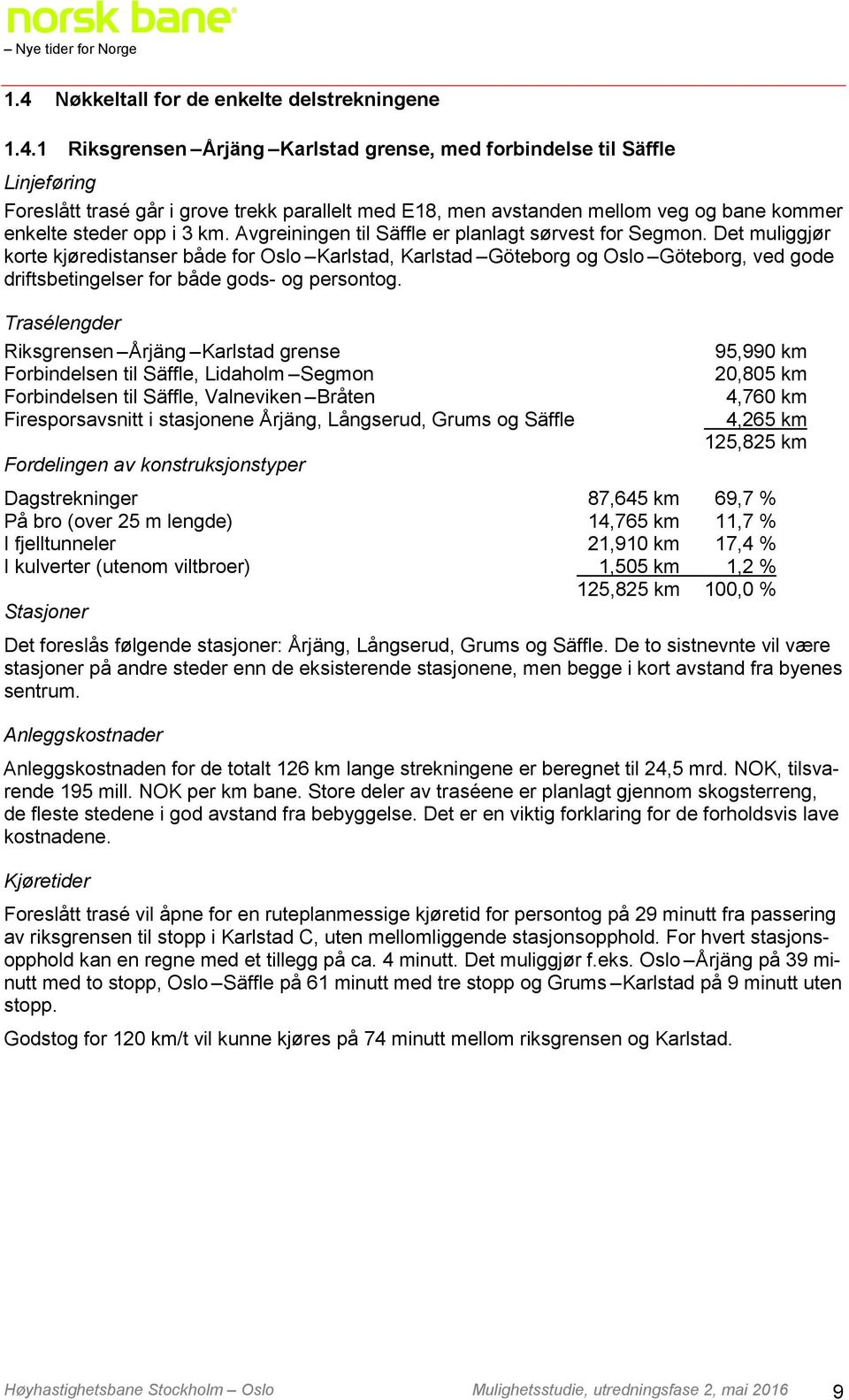 Det muliggjør korte kjøredistanser både for Oslo Karlstad, Karlstad Göteborg og Oslo Göteborg, ved gode driftsbetingelser for både gods- og persontog.