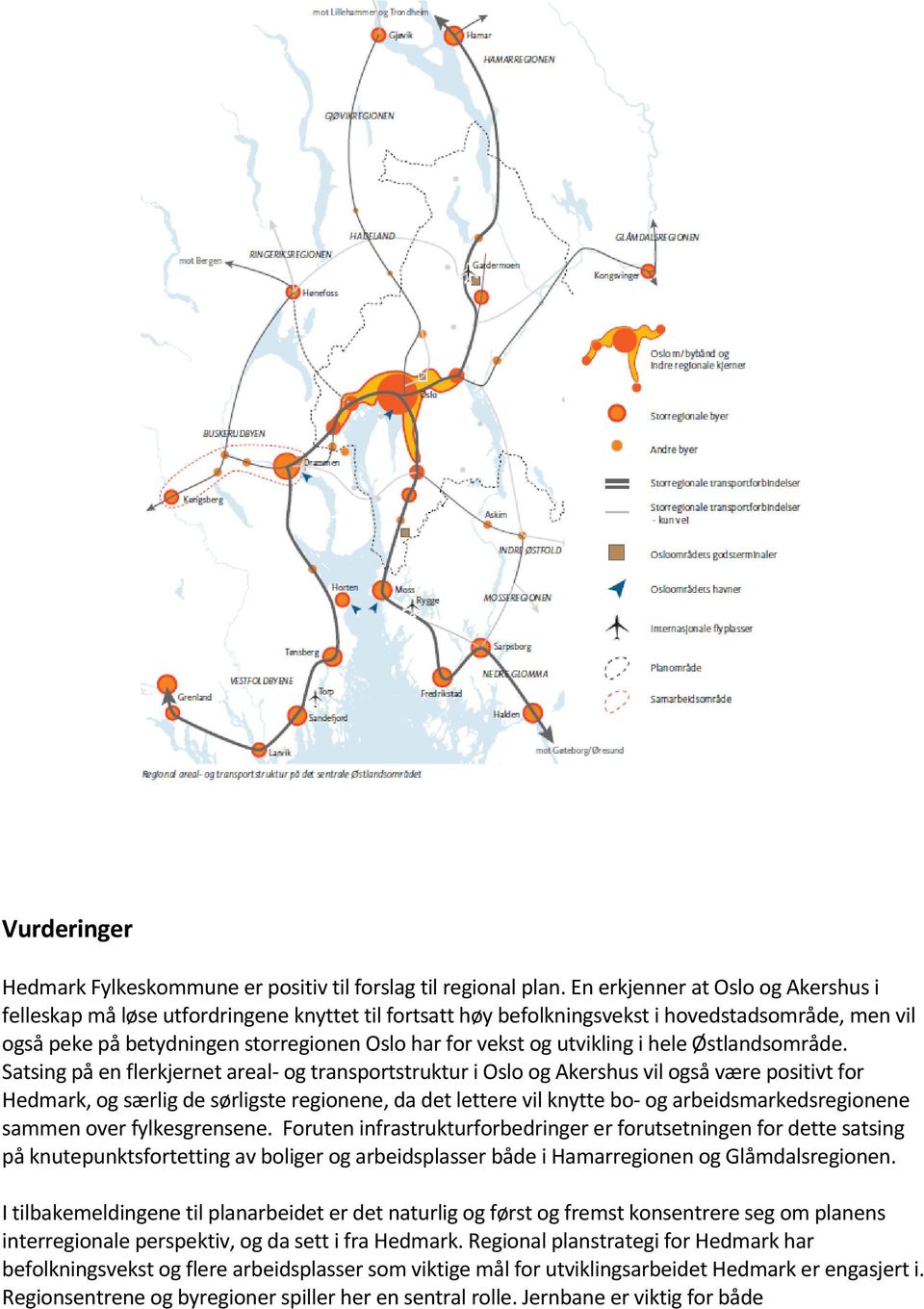 utvikling i hele Østlandsområde.