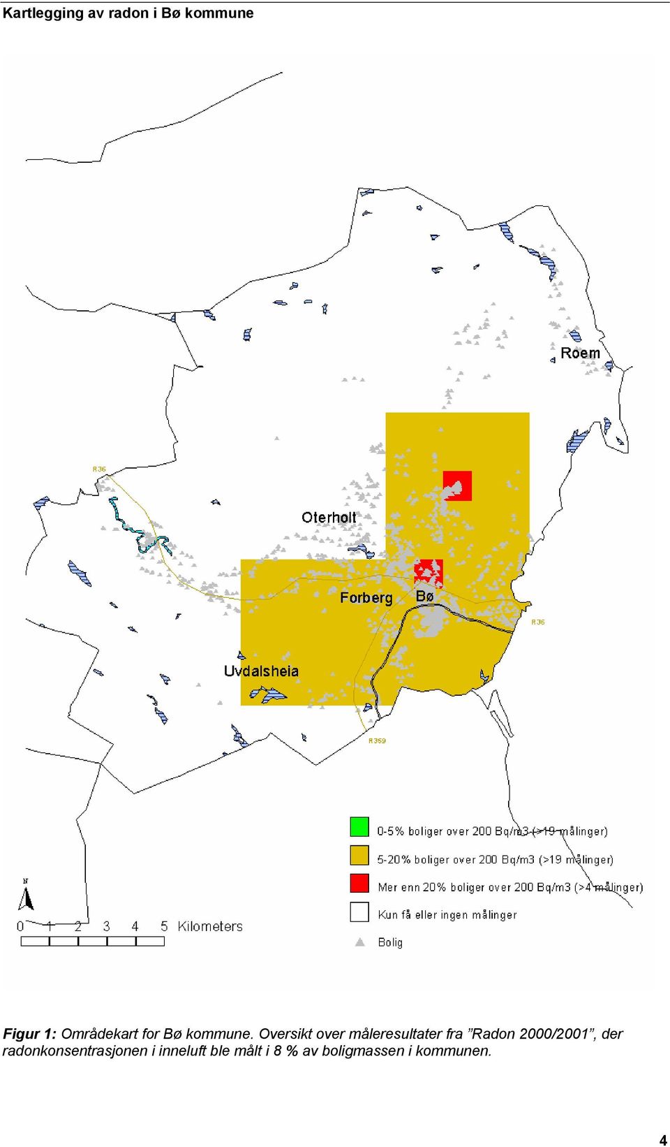 2000/2001, der radonkonsentrasjonen i