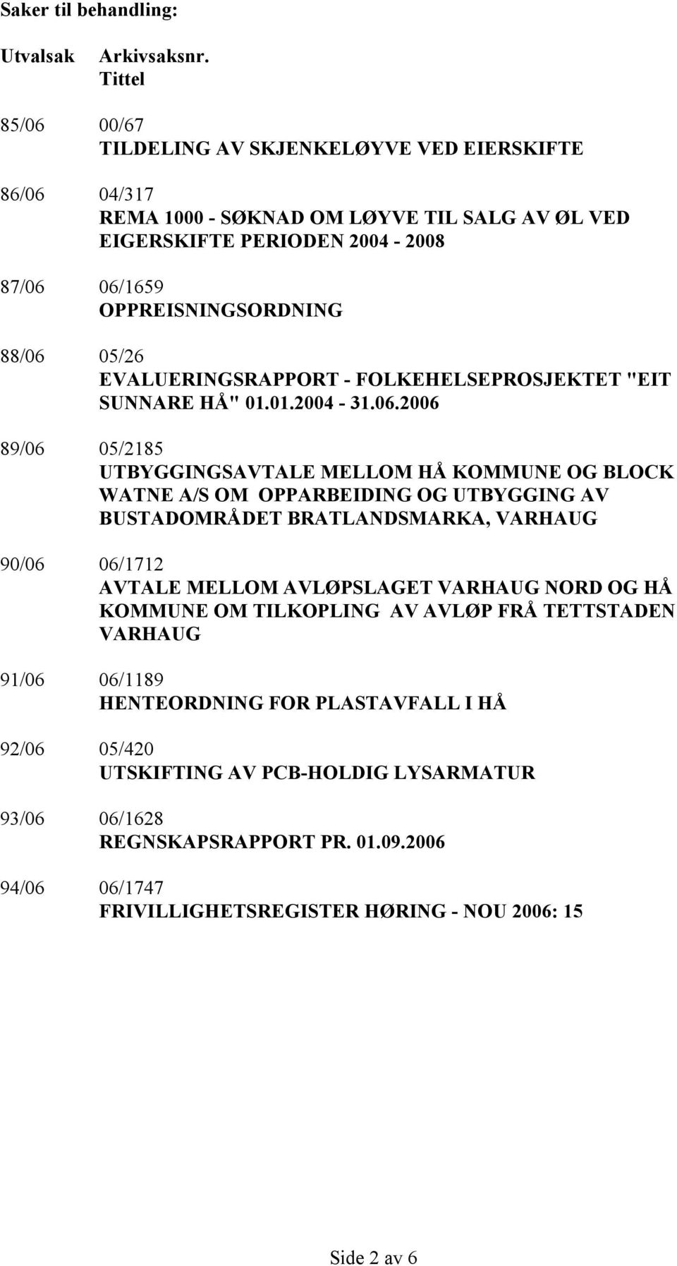 EVALUERINGSRAPPORT - FOLKEHELSEPROSJEKTET "EIT SUNNARE HÅ" 01.01.2004-31.06.