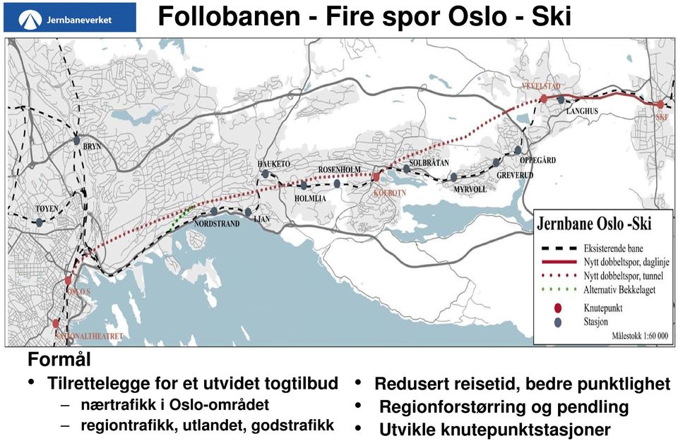 regiontrafikk, utlandet, godstrafikk Redusert reisetid,