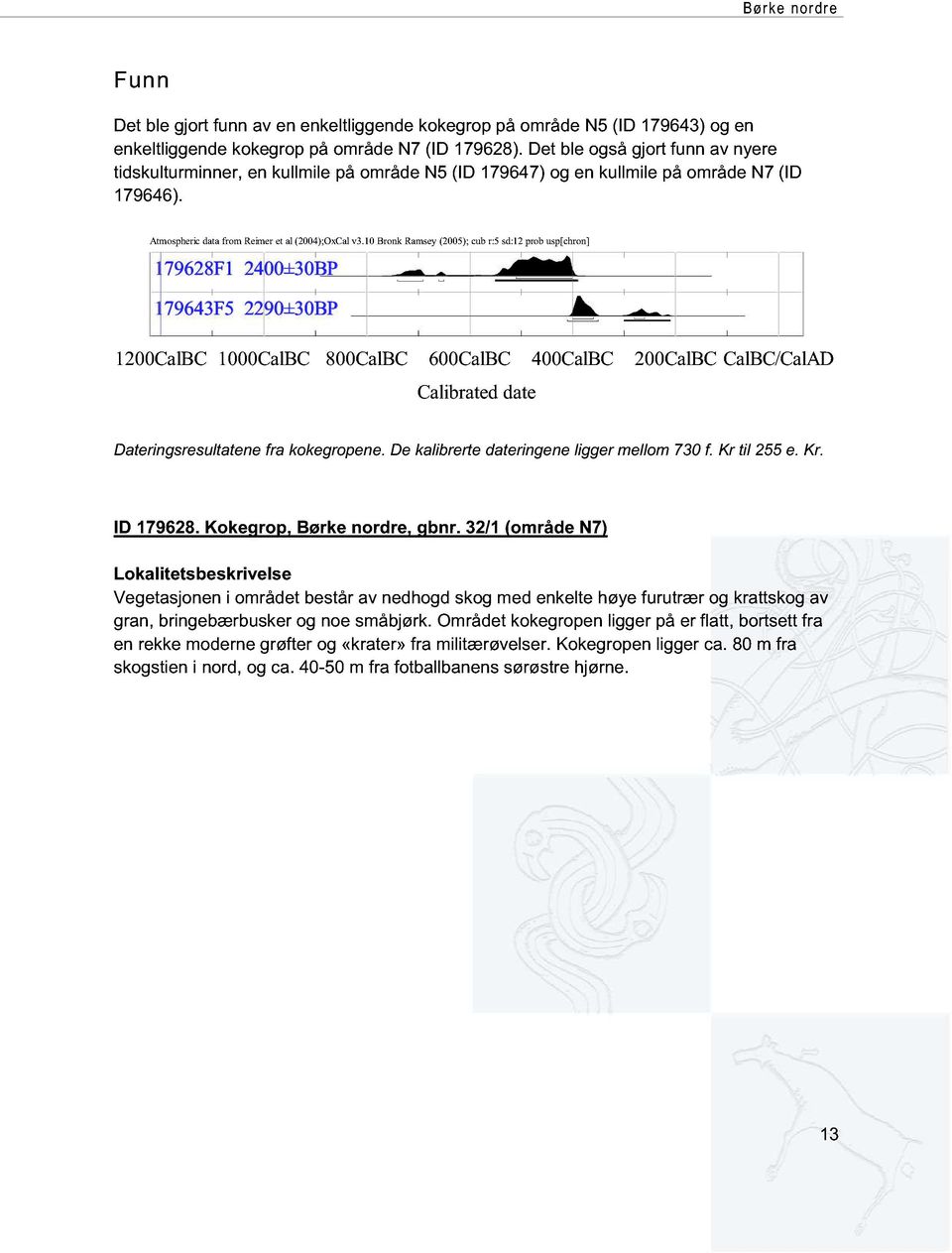 10BronkRamsey(2005);cubr:5 sd:12probusp[chron] 179628F12400±30BP 179643F52290±30BP 1200CalBC1000CalBC 800CalBC 600CalBC 400CalBC 200CalBCCalBC/CalAD Calibrateddate Dateringsresultatene fra
