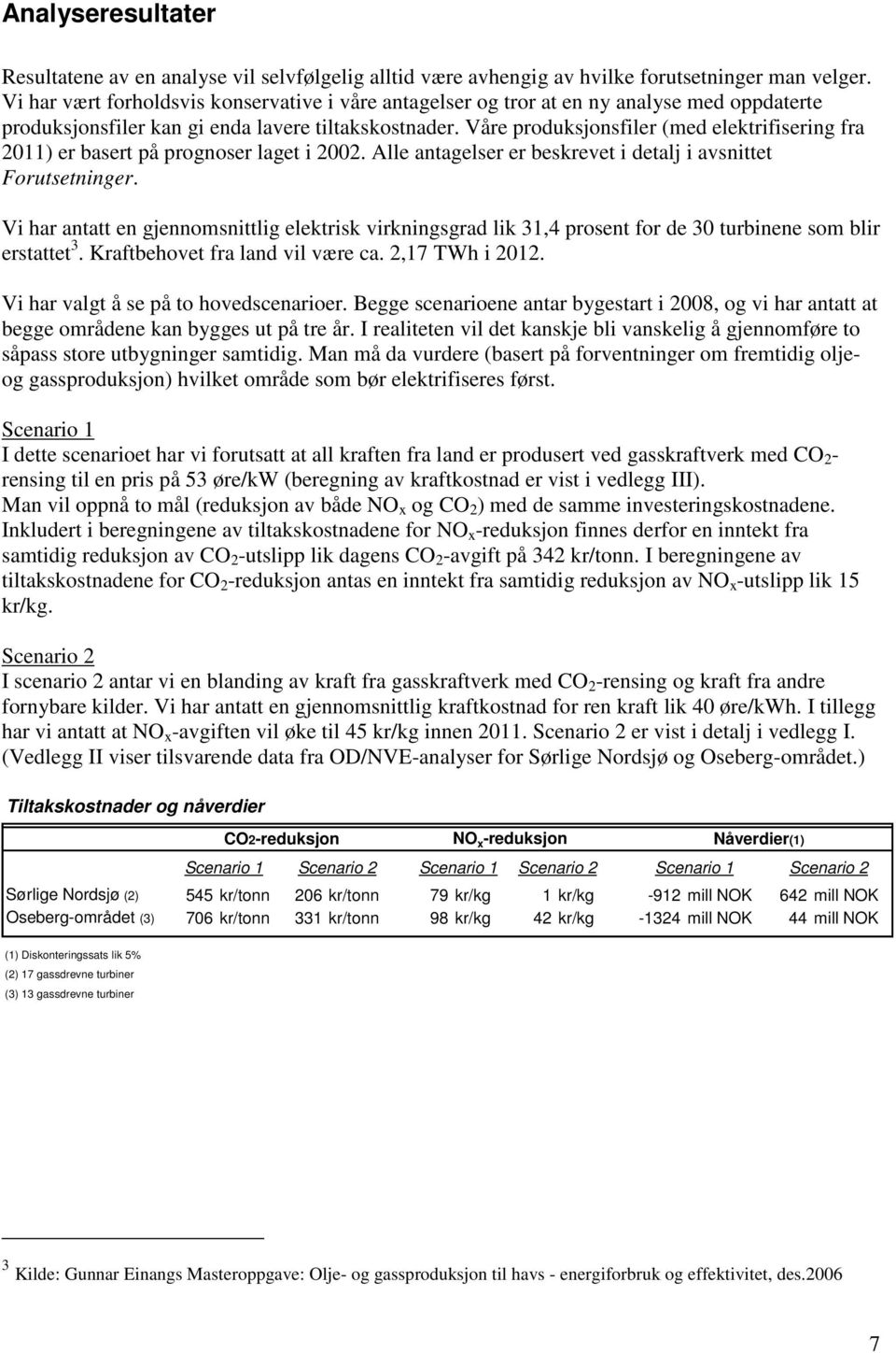 Våre produksjonsfiler (med elektrifisering fra 2011) er basert på prognoser laget i 2002. Alle antagelser er beskrevet i detalj i avsnittet Forutsetninger.